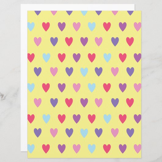 Gele achtergrond met hart (Voorkant / Achterkant)