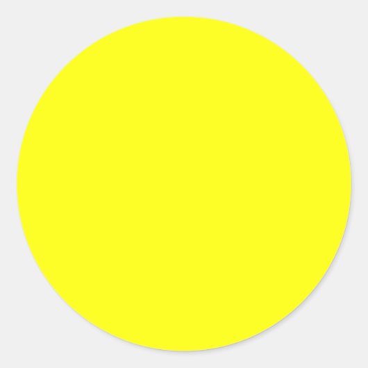 Gele achtergrond ronde sticker (Voorkant)