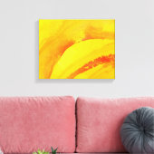 gele achtergrond. waterverf op papier canvas afdruk (Insitu (Woonkamer))