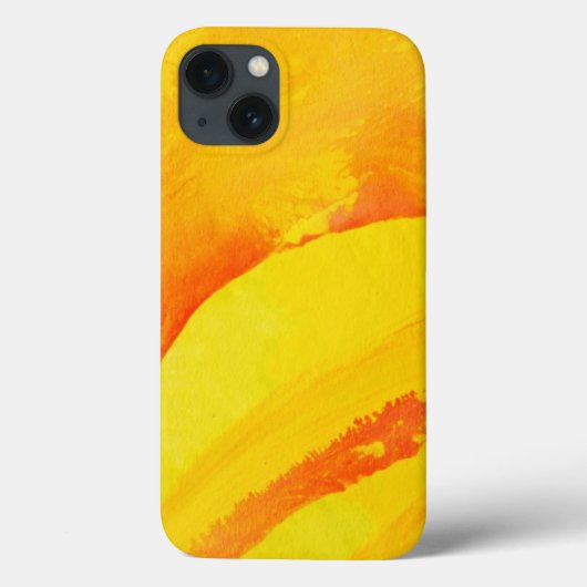 gele achtergrond. waterverf op papier Case-Mate iPhone case (Achterkant)