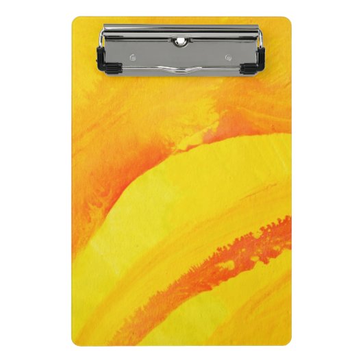 gele achtergrond. waterverf op papier mini klembord (Voorkant)