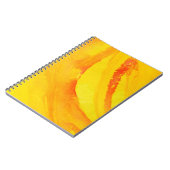 gele achtergrond. waterverf op papier notitieboek (Linkerzijde)