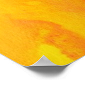 gele achtergrond. waterverf op papier poster (Hoek)