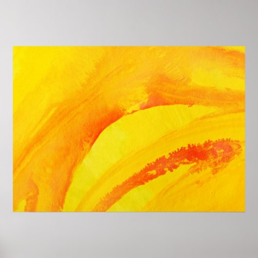 gele achtergrond. waterverf op papier poster (Voorkant)