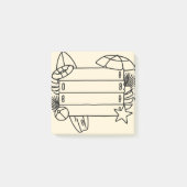 Gele achtergrond zomer krabbel post-it notities post-it® notes (Voorkant)
