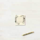 Gele achtergrond zomer krabbel post-it notities post-it® notes (Op bureau)