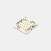 Gele achtergrond zomer krabbel post-it notities post-it® notes (Schuin)
