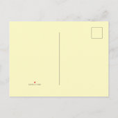 Gele achtergrondbloemen aankondigingskaart (Achterkant)