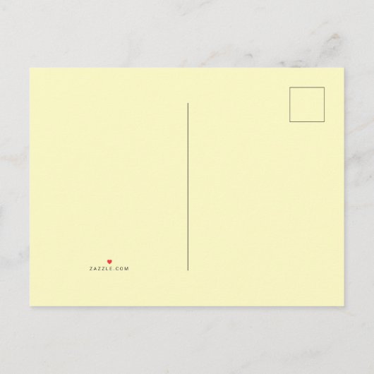 Gele achtergrondbloemen aankondigingskaart (Achterkant)