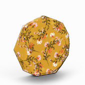 Gele achtergrondbloemen fotoblokken (Links)