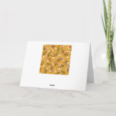 Gele achtergrondbloemen kaart (Achterkant)