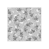 Gele achtergrondbloemen rubberstempel (Afrduk)