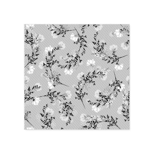 Gele achtergrondbloemen rubberstempel (Afrduk)