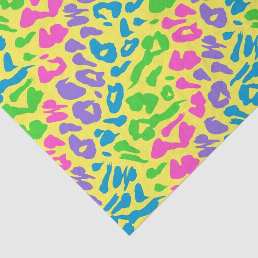 Gele achterkant luipaard tissuepapier (Detail)