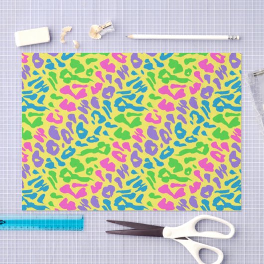 Gele achterkant luipaard tissuepapier (Craft)