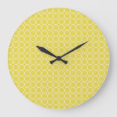 Gele achthoekige patroon wandklok (Voorkant)