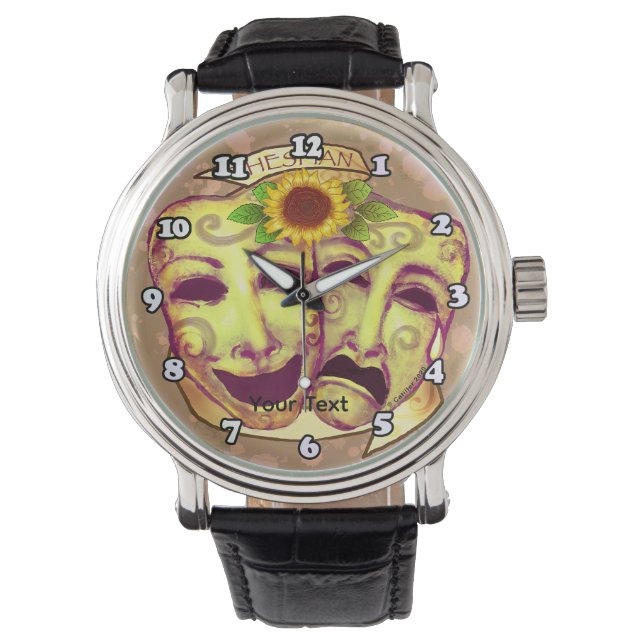 Gele actermaskers horloge (Voorkant)