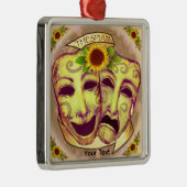 Gele actermaskers metalen ornament (Rechts)
