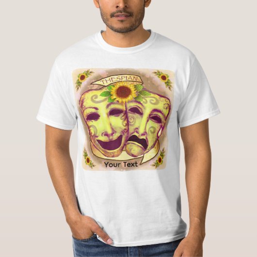 Gele actermaskers t-shirt (Voorkant)