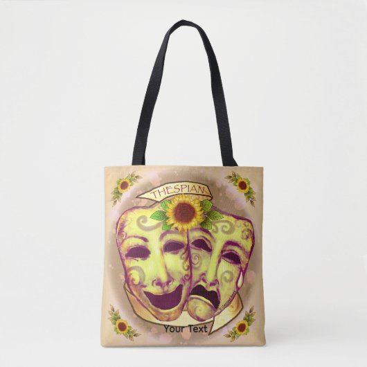 Gele actermaskers tote bag (Voorkant)