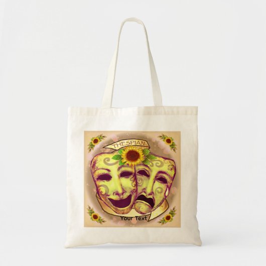 Gele actermaskers tote bag (Voorkant)