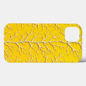 Gele adertextuur iPhone-hoesje Stijlvolle stijl Case-Mate iPhone Case (Achterkant (horizontaal))
