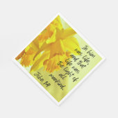 Gele affodils Napkins Scripts John 1-4 Servet (Hoek)