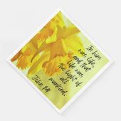 Gele affodils Napkins Scripts John 1-4 Servet (Hoek)