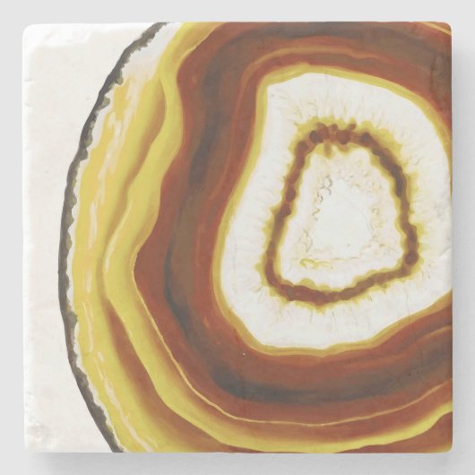 Gele agate stenen onderzetter (Voorkant)