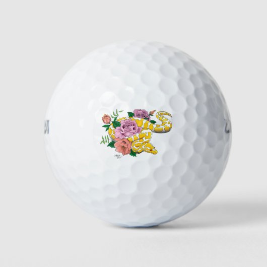 Gele Albino Ball Python Golf Ball Golfballen (Voorkant)