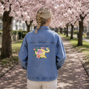 Gele Albino Ball Python Turquoise Rozen Denim Jacket