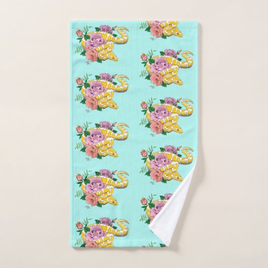 Gele Albino Ball Snake Bad Handdoek (Handdoek)