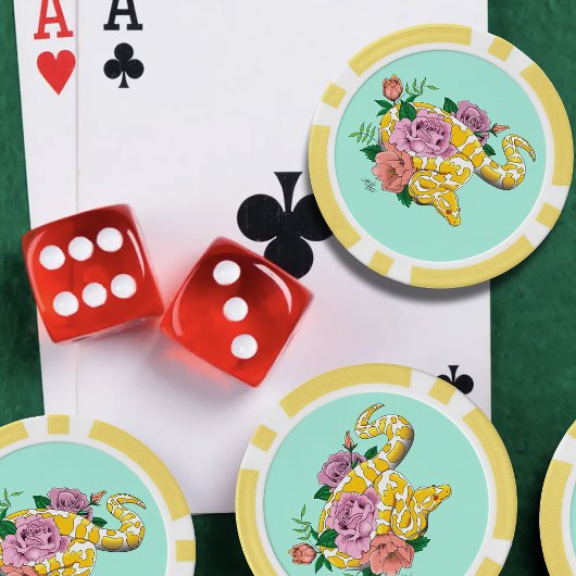 Gele Albino Ball Snake Poker Chips