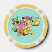 Gele Albino Ball Snake Poker Chips (Achterkant)