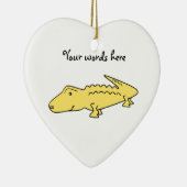 Gele alligator keramisch ornament (Rechts)