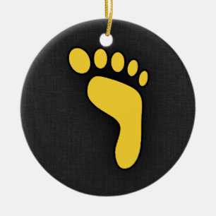 Gele Amber footprint Keramisch Ornament