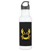 gele amber krab waterfles (Voorkant)