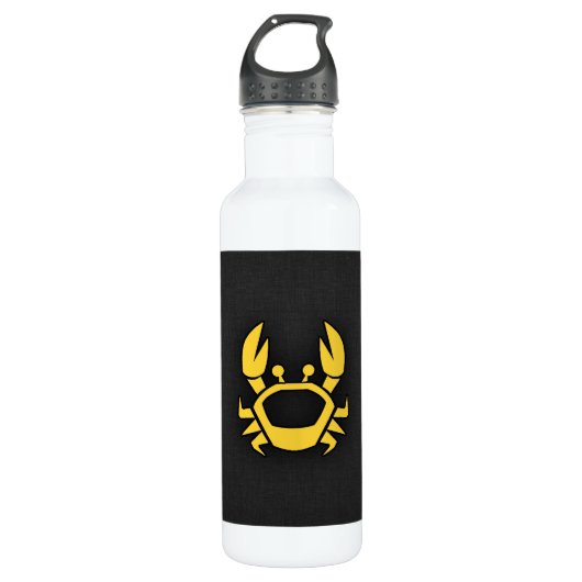 gele amber krab waterfles  (Voorkant)