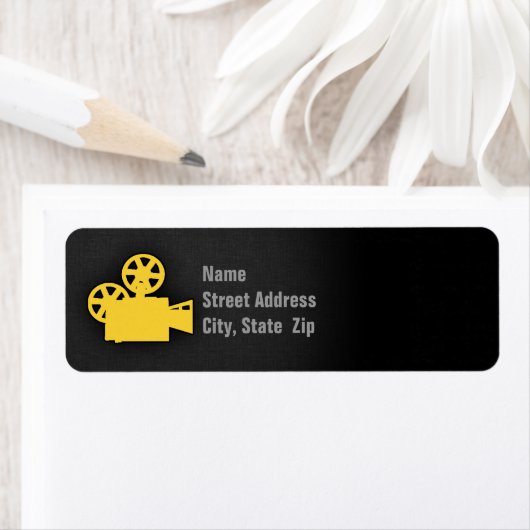 Gele Amber Movie Camera Etiket (Insitu)