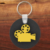 Gele Amber Movie Camera Sleutelhanger (Voorkant)