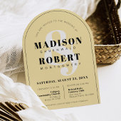 Gele Ampersand Zwart & Wit Fotoboog Trouwen Kaart