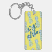 Gele anananas Aloha Sleutelhanger (Voorkant Links)
