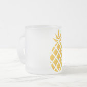 Gele anananas duurzame klassieke occasies matglas koffiemok (Voorkant links)