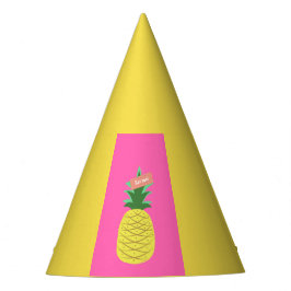 Gele anananas feesthoedjes