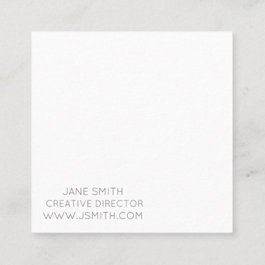 Gele anananas moderne creatieve industrie vierkante visitekaartje (Achterkant)