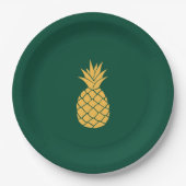 Gele anananas papieren bordje (Voorkant)