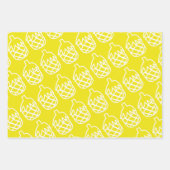 Gele anananasappel schattig ontwerp inpakpapier vel (Voorkant)