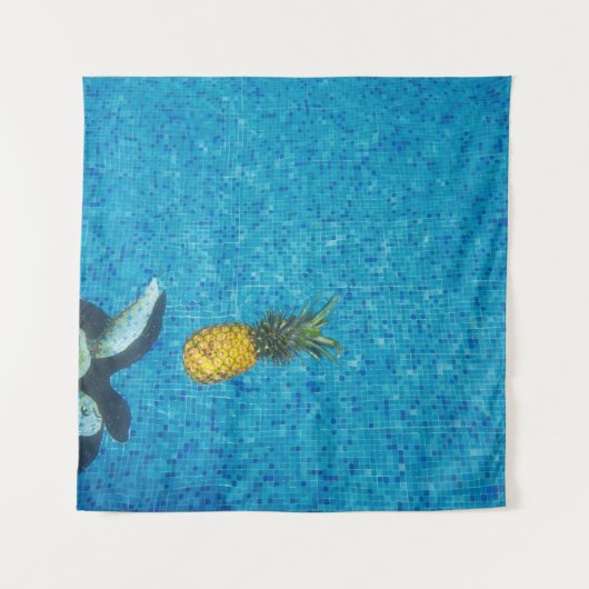 Gele anananasappelvruchten wandkleed (Voorkant)