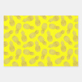 Gele anananassen inpakpapier vel (Voorkant 3)