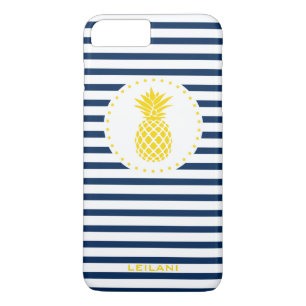 Gele anananassenmarine gepersonaliseerd Case-Mate iPhone case